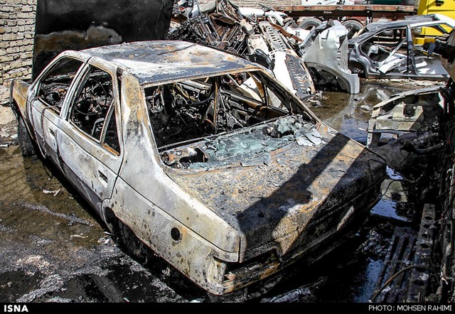 آتش سوزی در پارکینگ عمومی- مشهد (عکس)