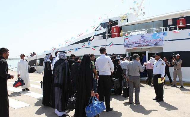 خط دریایی خرمشهر به بصره رسما افتتاح شد خط دریایی خرمشهر به بصره رسما افتتاح شد