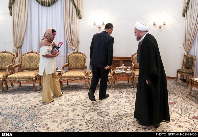 دیدار وزرای خارجه ونزوئلا ولبنان باروحانی (عکس)