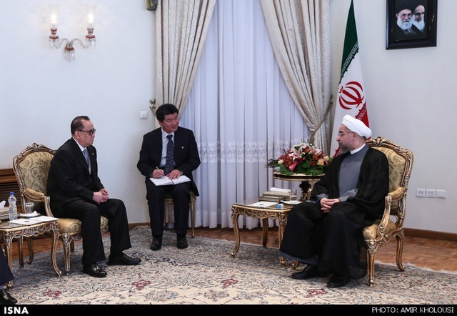 دیدار وزیر خارجه کره شمالی با روحانی (عکس)