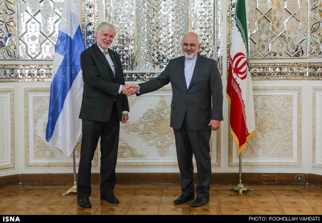 دیدار وزیر خارجه فنلاند با ظریف (عکس)