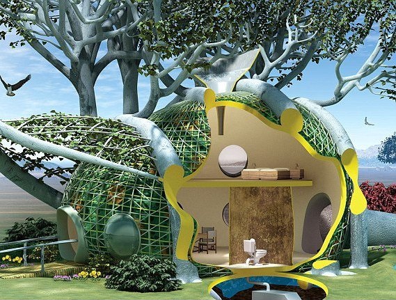 خانهای که دیوارهایش رشد میکنند+تصاویر خانهای که دیوارهایش رشد میکنند+تصاویر