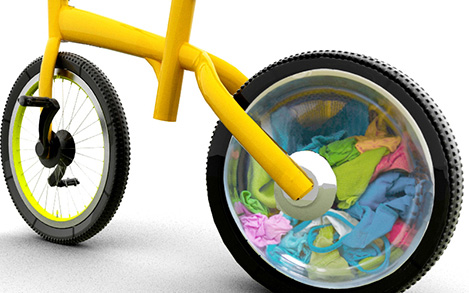 این دوچرخه لباس‌های شما را می شوید! (+عکس)