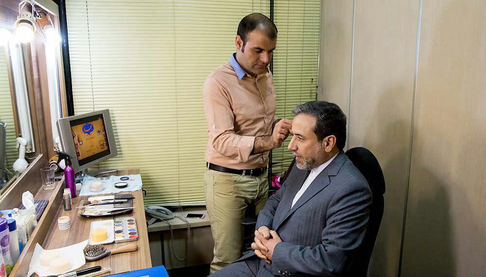 عراقچی در اتاق گریم(عکس)