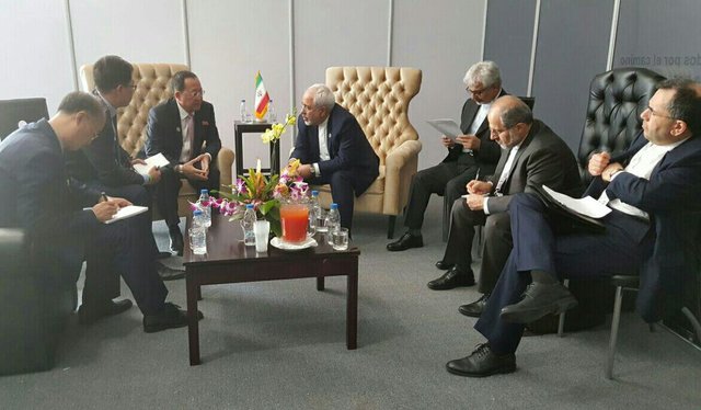 دیدارظریف و وزیر خارجه کره شمالی