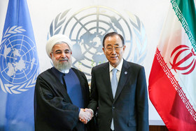 دیدار روحانی با بانکی مون (+عکس)