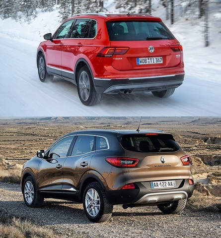 جدال کراس‌اوورهای محبوب اروپایی/ فولکس واگن تیگوآن در مقابل رنو کاجار (+عکس)