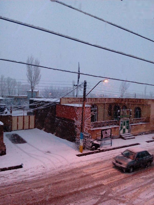 بارش اولین برف زمستانی در چالدران (عکس)