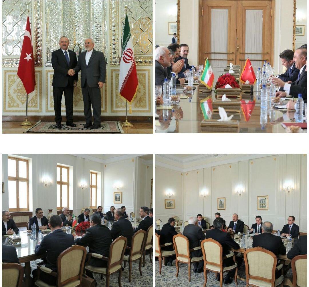 دیدار وزیر خارجه ترکیه با ظریف در تهران (+عکس) دیدار وزیر خارجه ترکیه با ظریف در تهران (+عکس)