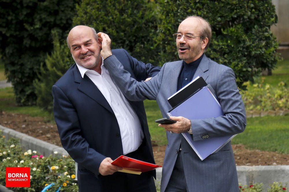 شوخی سرپرست وزارت نیرو با رئیس سازمان محیط زیست (عکس)