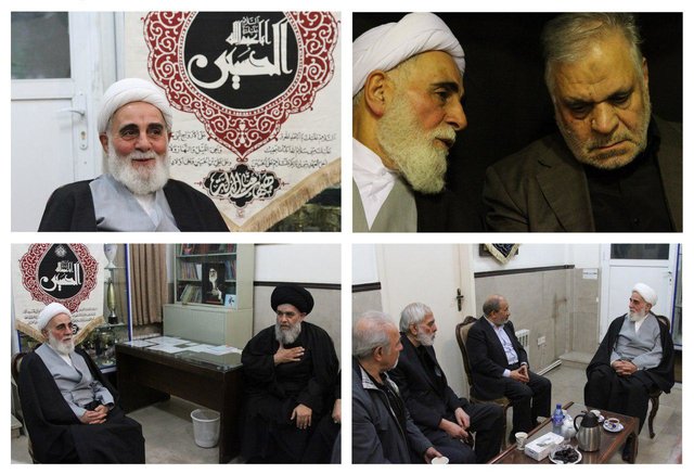 حضور ناطق‌نوری در مراسم روضه حزب موتلفه (+عکس)