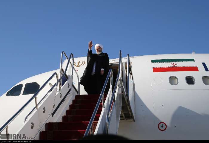 عزیمت روحانی به عشق آباد (عکس)