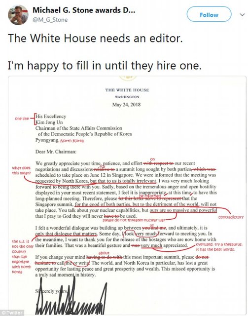 ترامپ در املاء مردود شد!/ «دونالد، بعد از کلاس بیا پیش من» ترامپ در املاء مردود شد!/ «دونالد، بعد از کلاس بیا پیش من»