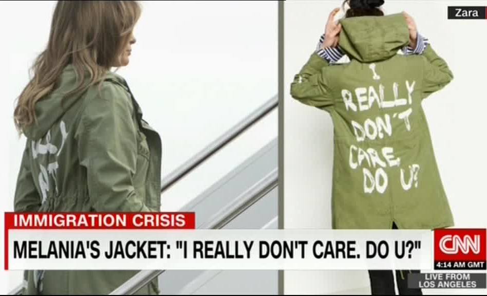 نوشته روی لباس همسر ترامپ خبر ساز شد (+عکس)