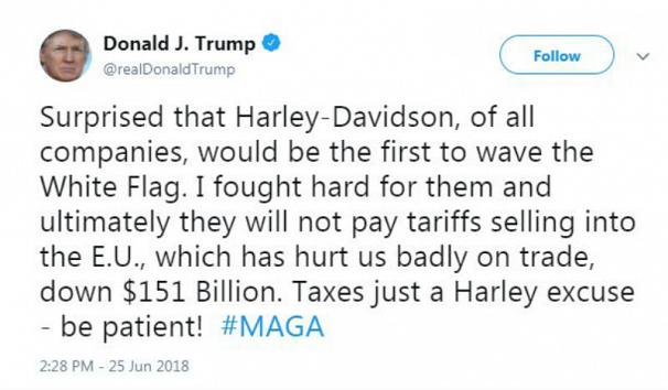 جنگ تجاری؛ خط تولید هارلی‌دیویدسون به کشور دیگری منتقل می‌شود (+عکس)