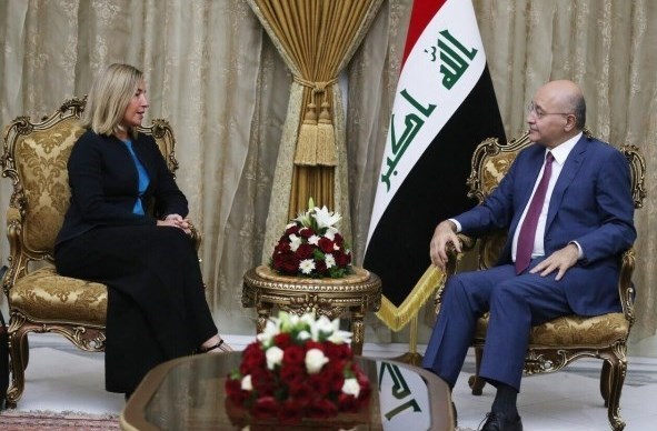 جزئیات رایزنی‌های موگرینی با سران عراق (+عکس)