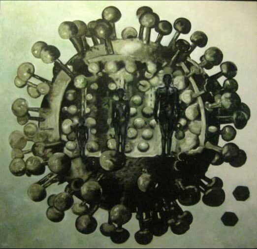 هنرمندی که ۸ سال پیش کرونا را نقاشی کرد! هنرمندی که ۸ سال پیش کرونا را نقاشی کرد!