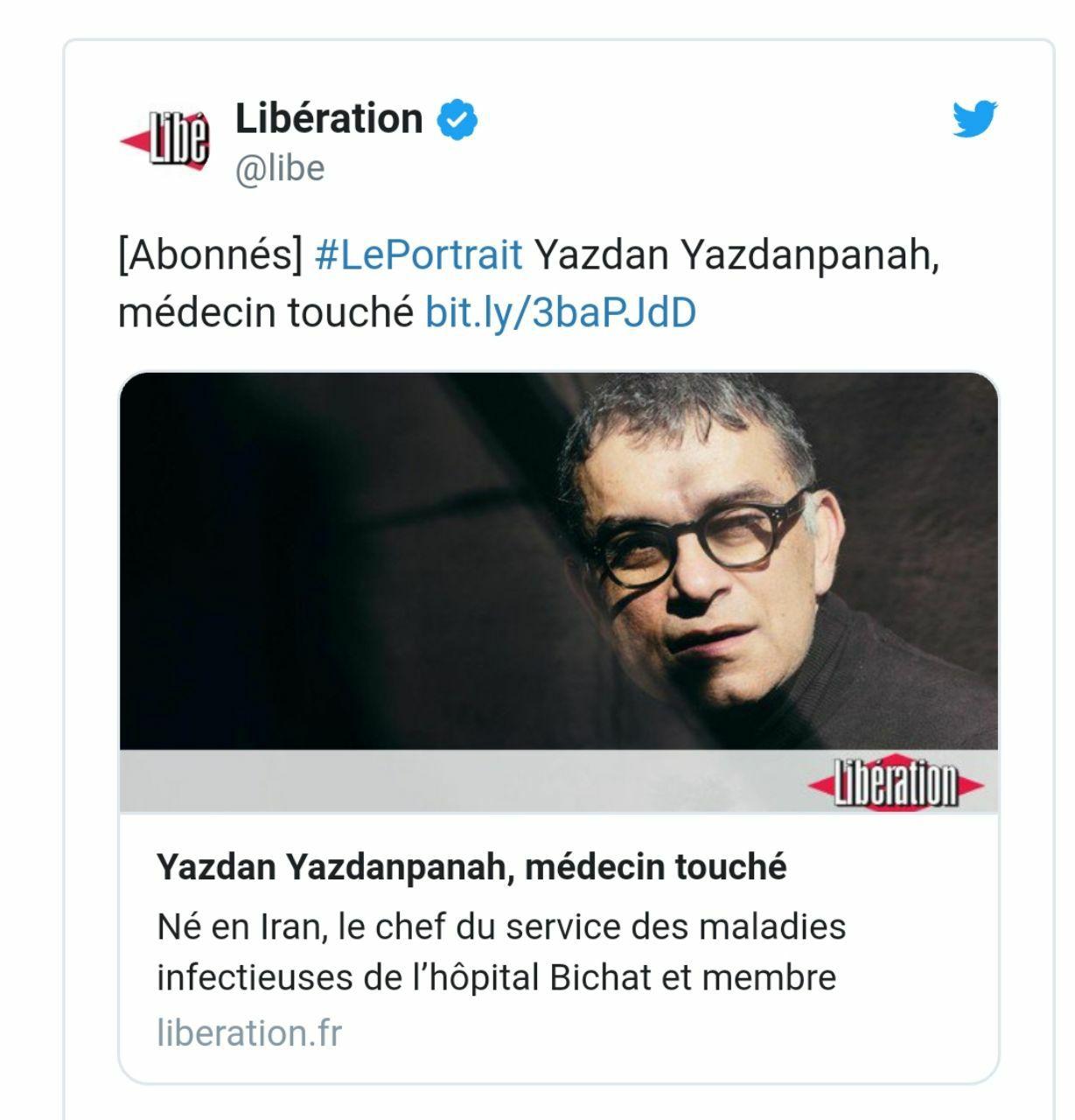 ابتلای پروفسور یزدانپناه مسئول ایرانیتبار مقابله با کرونا در فرانسه پروفسور یزدانپناه