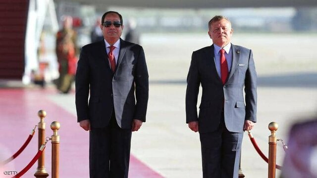 پادشاه اردن با عبدالفتاح سیسی 