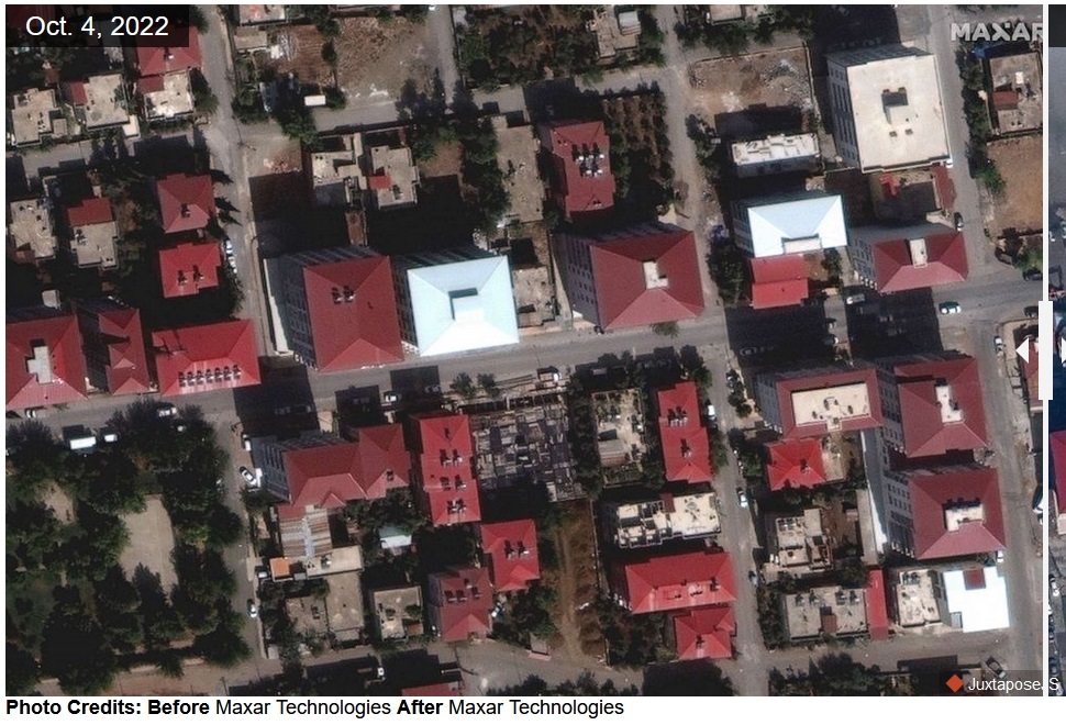 قبل و بعد از زلزله ترکیه و سوریه (عکس)