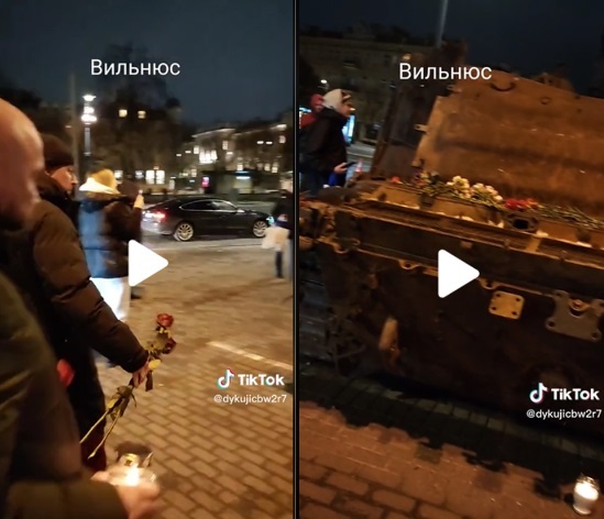 دردسر تانک روسی در لیتوانی / از گل حامیان تا دستشویی مخالفان