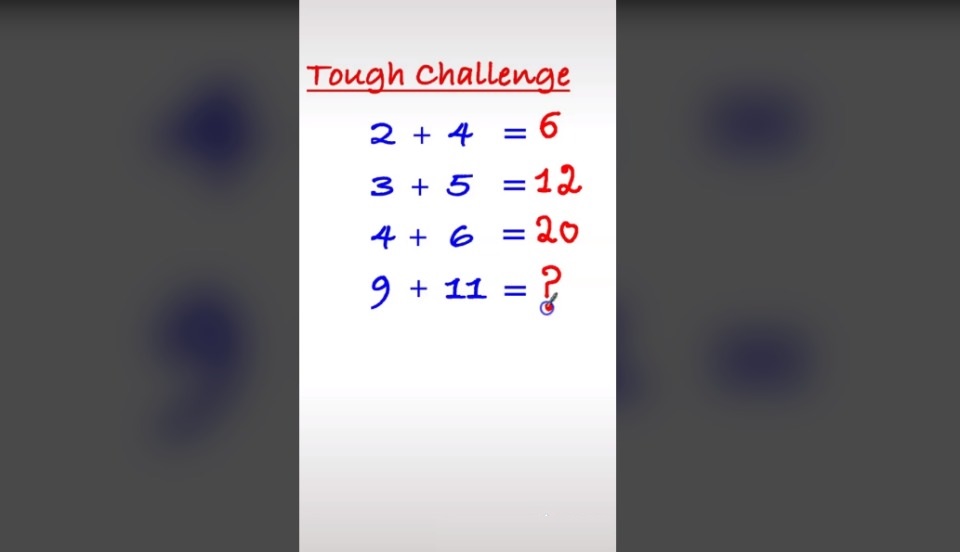 پاسخ این معمای ریاضی را در 20 ثانیه پیدا کنید