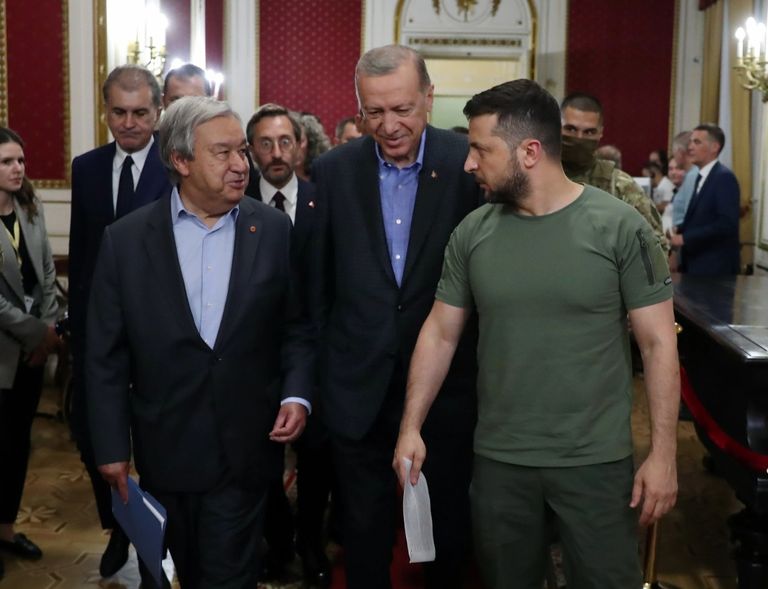 سفر اردوغان و دبیرکل سازمان ملل به اوکراین (+عکس)