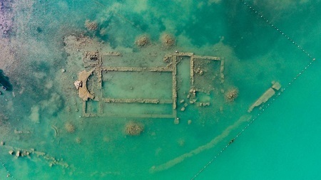 کشف کلیسای باستانی بیزانس در زیر دریاچه ترکیه