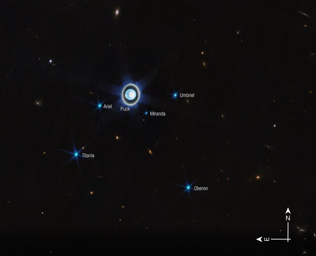 عکس جدید «تلسکوپ فضایی جیمز وب» از شگفتی‌های اورانوس