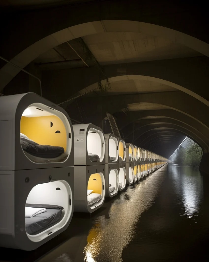 غلاف های زندگی مستقل و استفاده از زمین های خالی زیر پل ها برای مقابله با بی خانمانی