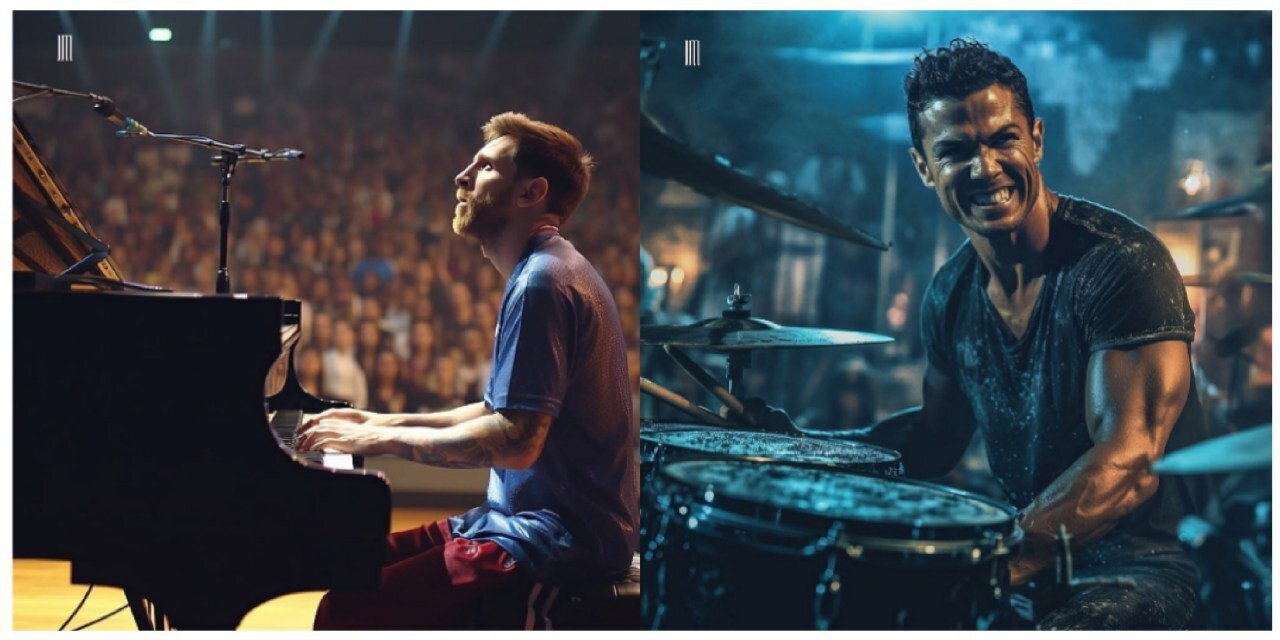 کنسرت رونالدو و مسی از نگاه هوش مصنوعی (عکس)